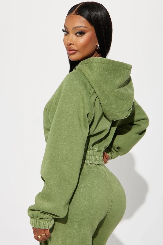 New York Vibes Washed Hoodie - Green/combo