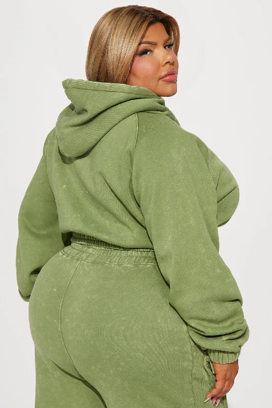 New York Vibes Washed Hoodie - Green/combo