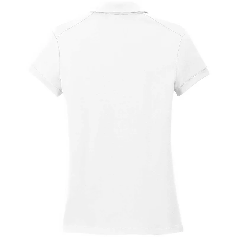 Nike Women's White Solid Icon Pique Polo