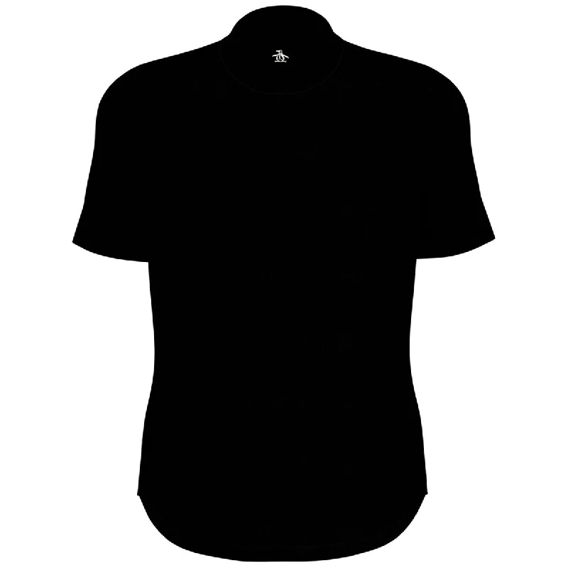 Original Penguin Women's Caviar Black Solid Polo