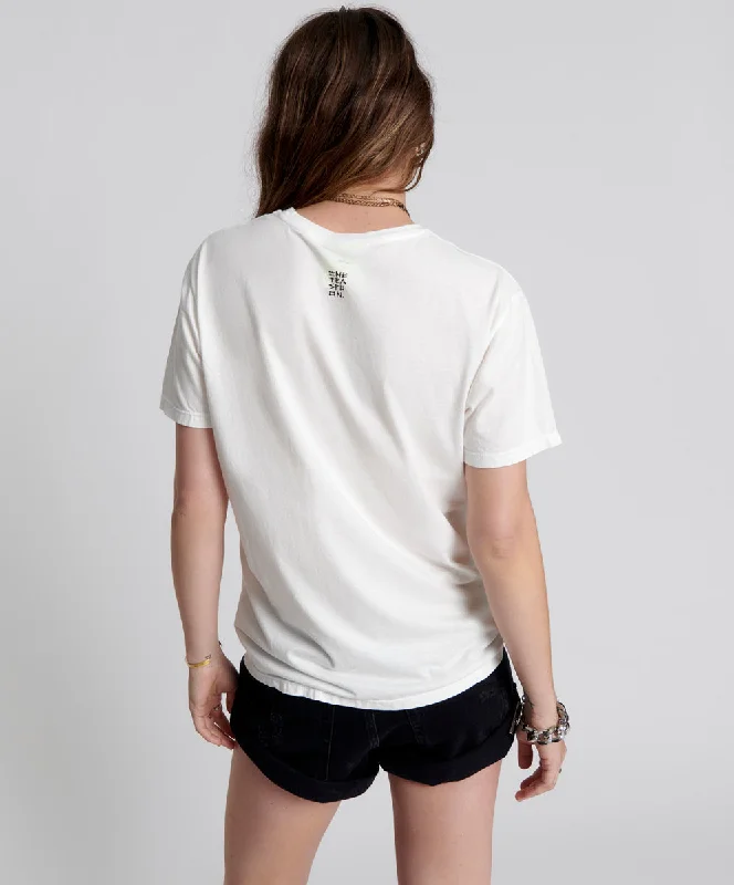 ONE TEASPOON LOGO CREW NECK TEE WHITE