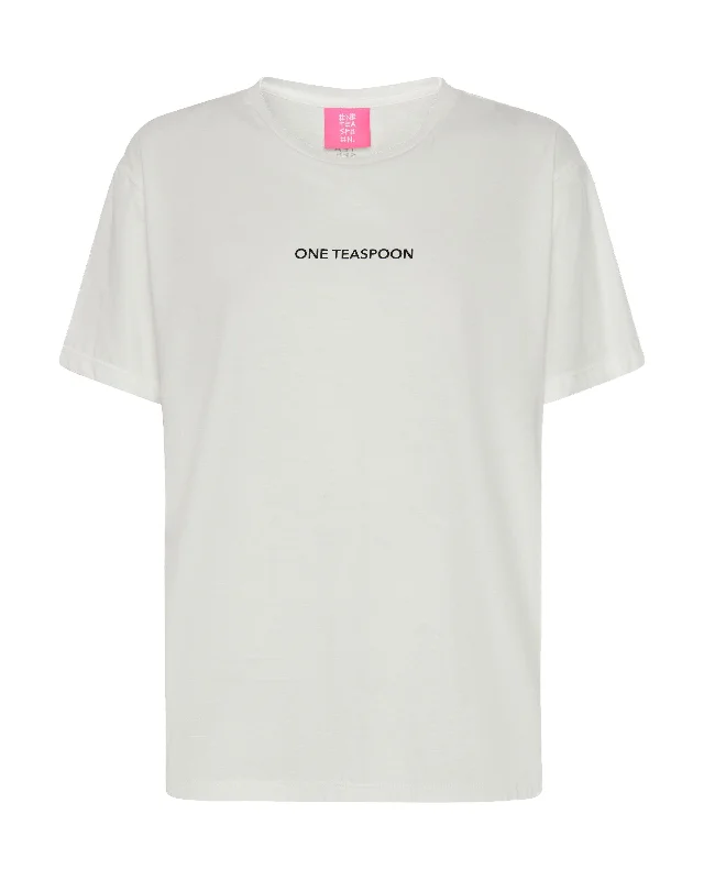 ONE TEASPOON LOGO CREW NECK TEE WHITE