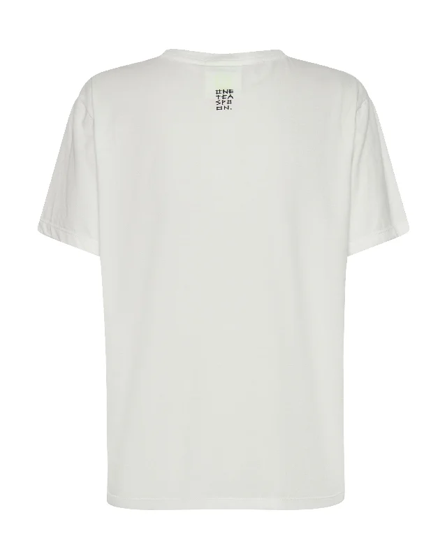 ONE TEASPOON LOGO CREW NECK TEE WHITE