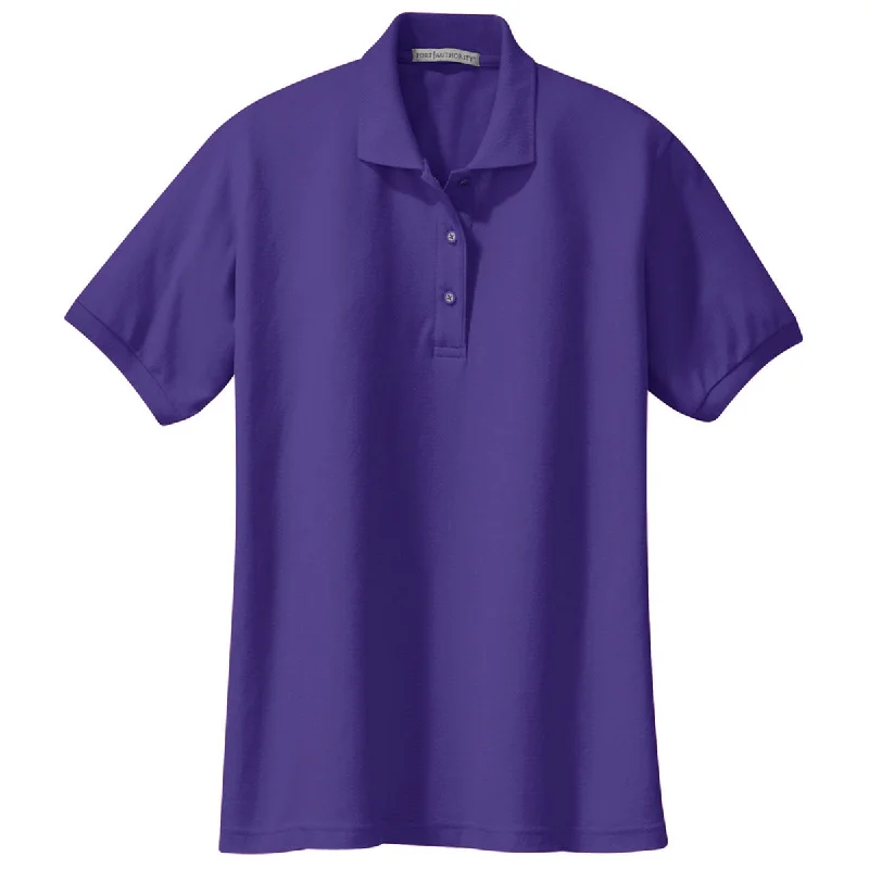 Port Authority Women's Purple Silk Touch Polo