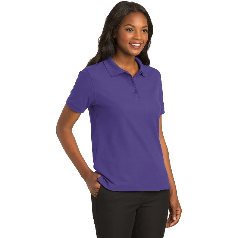 Port Authority Women's Purple Silk Touch Polo