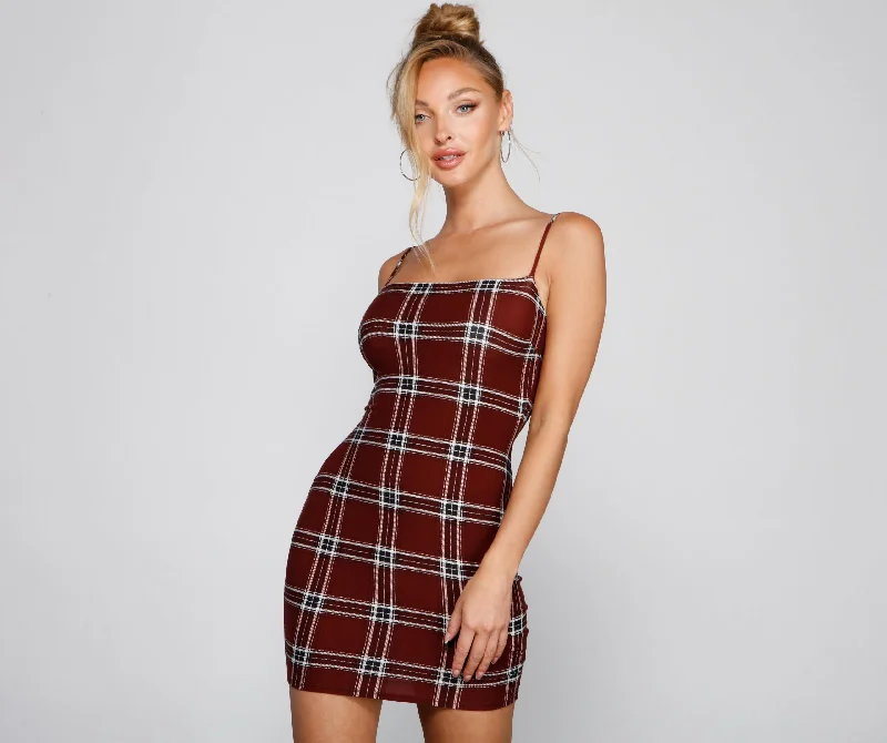 Pretty In Plaid Mini Dress