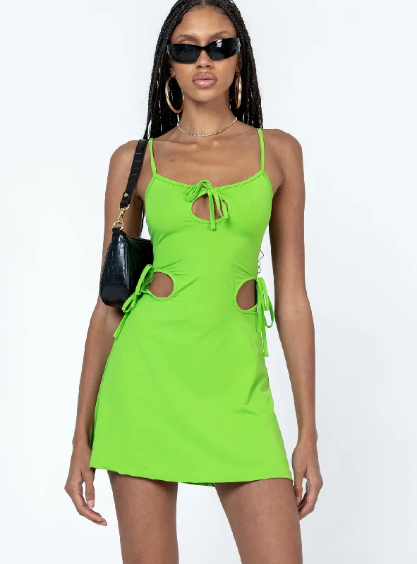 Evaline Mini Dress Green