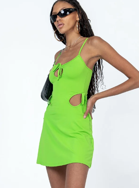 Evaline Mini Dress Green