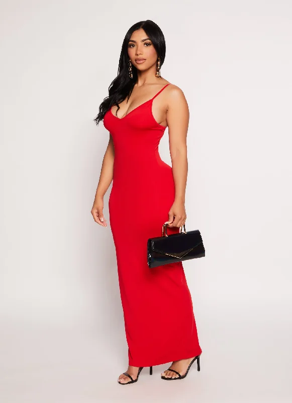 Daisy V Neck Bodycon Maxi Dress