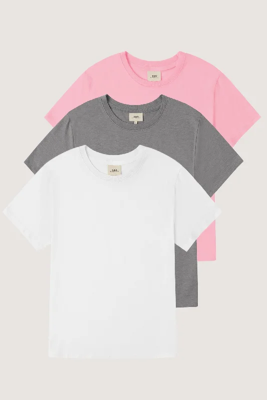 Relaxed Crew Neck T-shirt Bundle (Pop!)