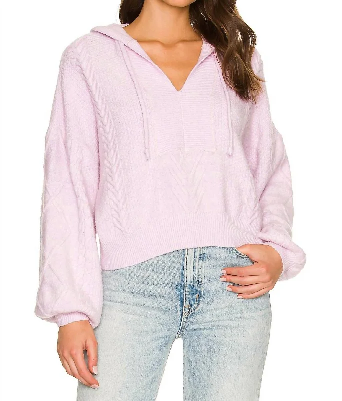 Riley Hoodie In Lavender