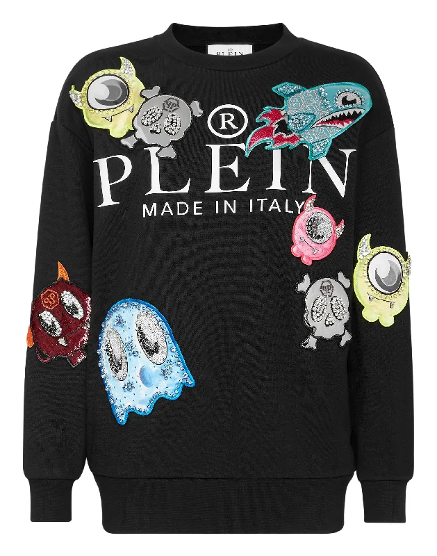 Roundneck Pullover Monsters with Crystals