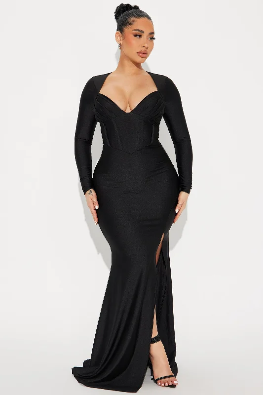 Royalty Maxi Dress - Black