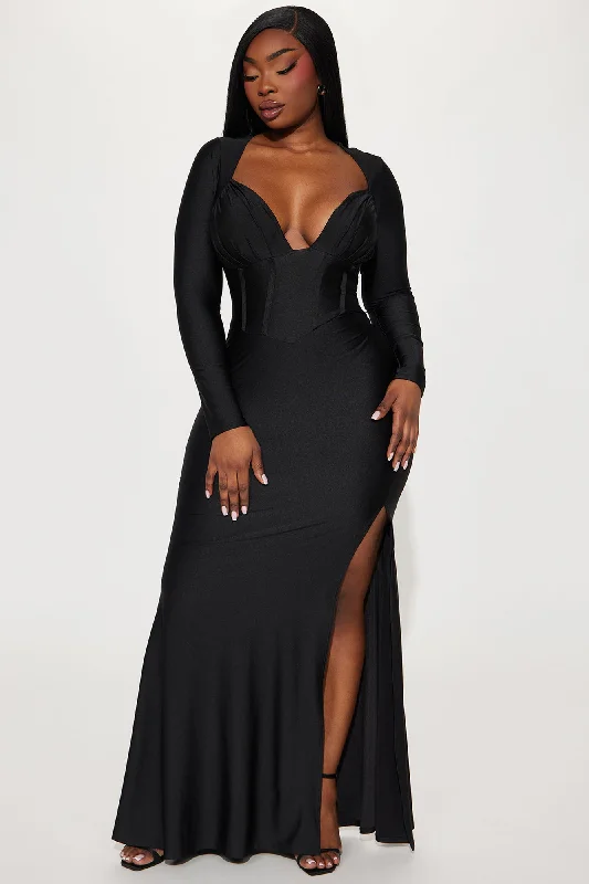 Royalty Maxi Dress - Black