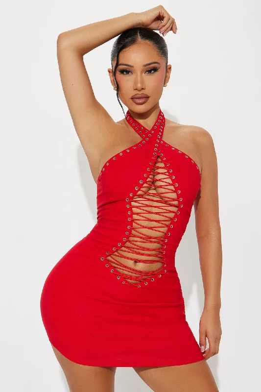 Too Hot Micro Mini Dress - Red