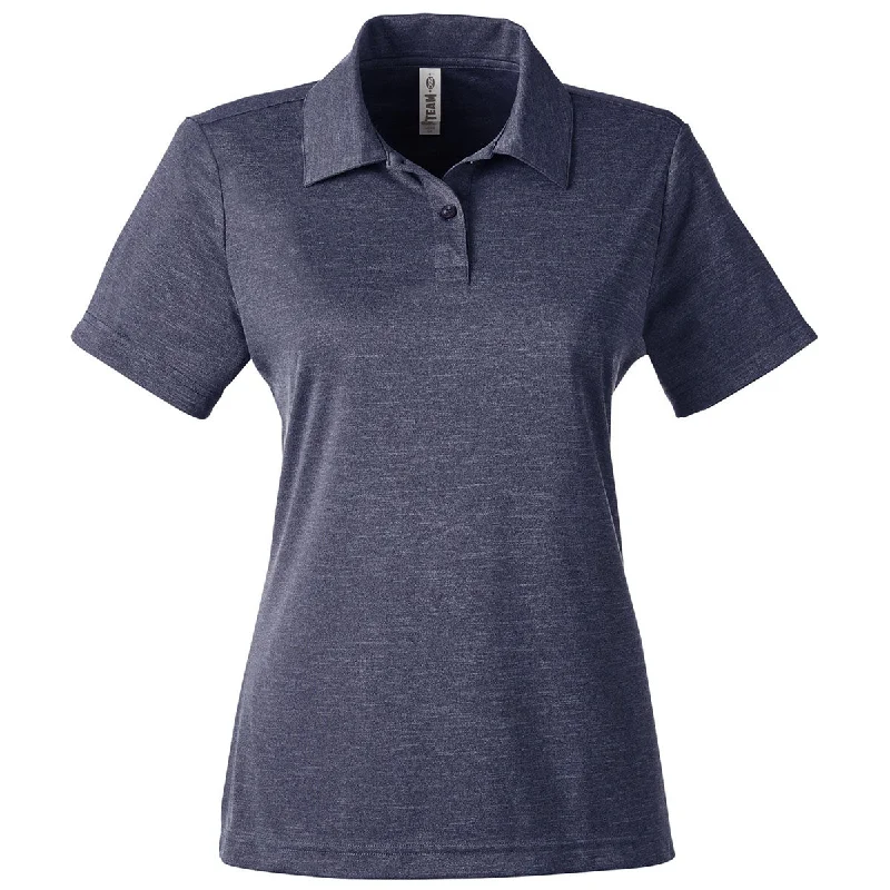 Team 365 Women's Sport Dark Navy Heather Zone Sonic Heather Performance Polo