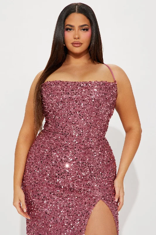 Wild Soul Sequin Maxi Dress - Pink