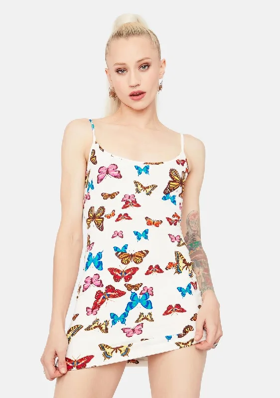 Wings Of Change Butterfly Print Bodycon Dress