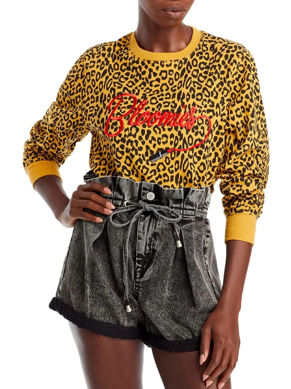 Womens Animal Print Cozy Sweatshirt