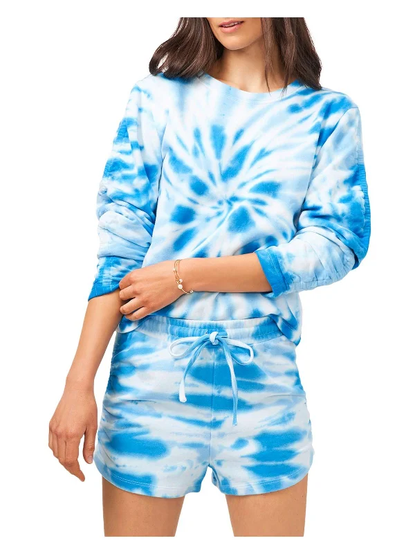 Womens Cropped Tie-Dye Sweatshirt, Crew