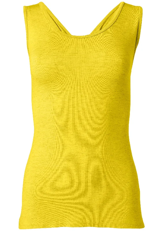 Crisscross detail top - Yellow