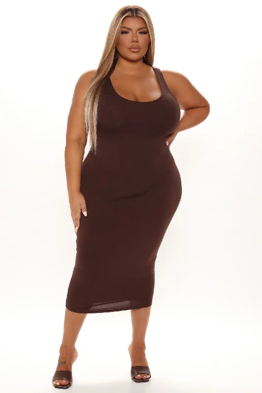 Your Needs Met Dress - Chocolate