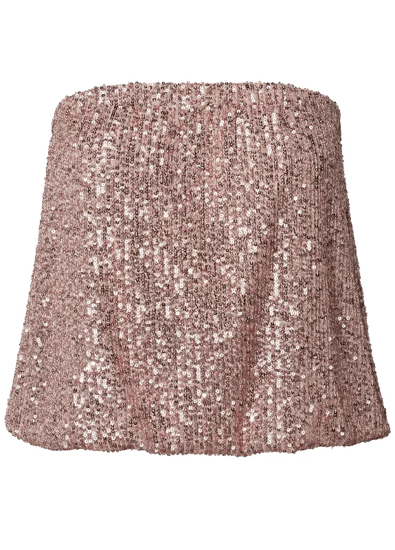 Sequin tube top - Rose Gold