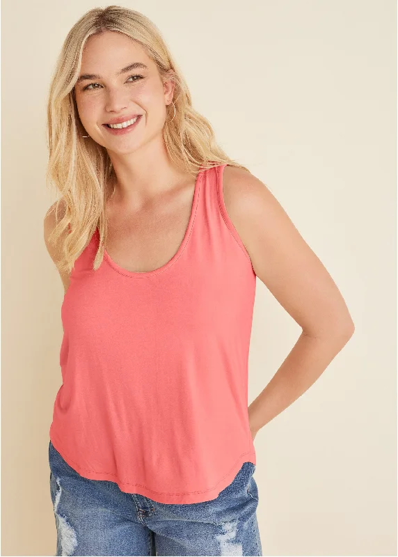 Scoop neck tank - Coral