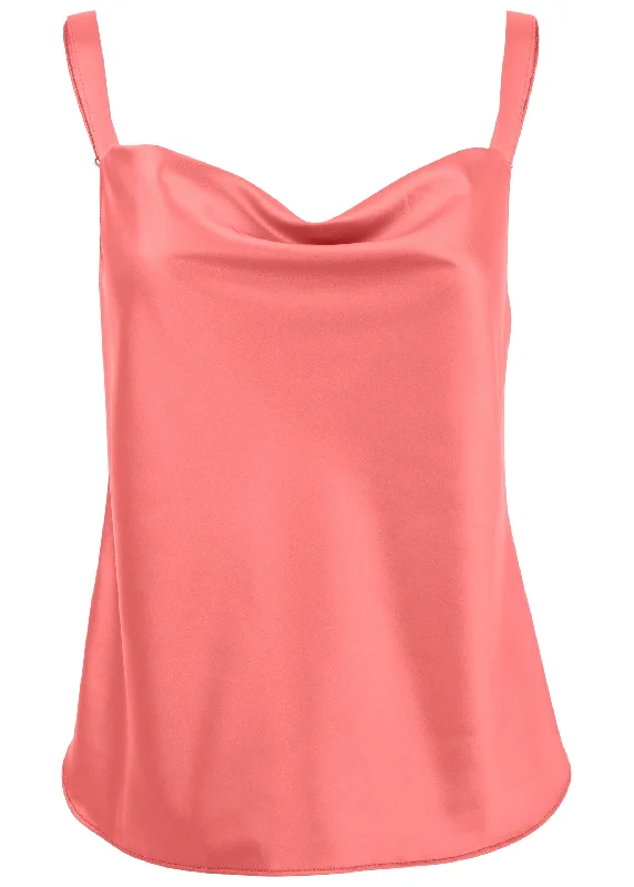 Cowl neck tank - Coral