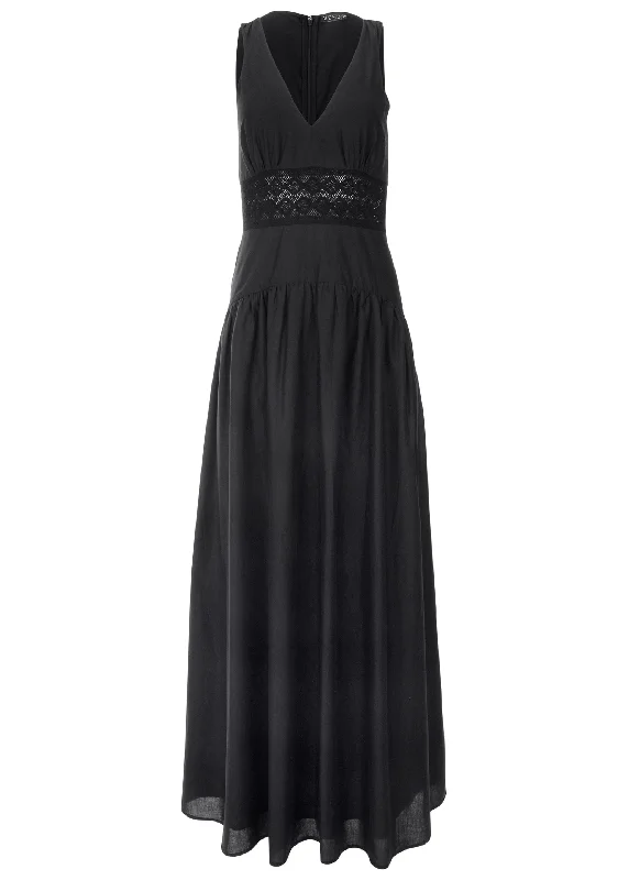 V-Neck maxi dress - Black