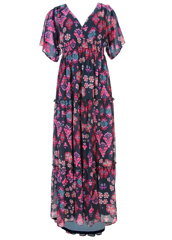 Flutter sleeve maxi dress - Modern Folk Floral