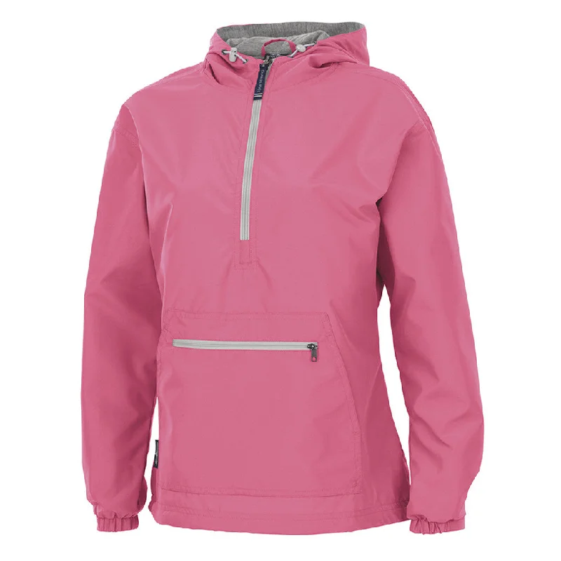 Charles River Women's Neon Pink Chatham Anorak Solid