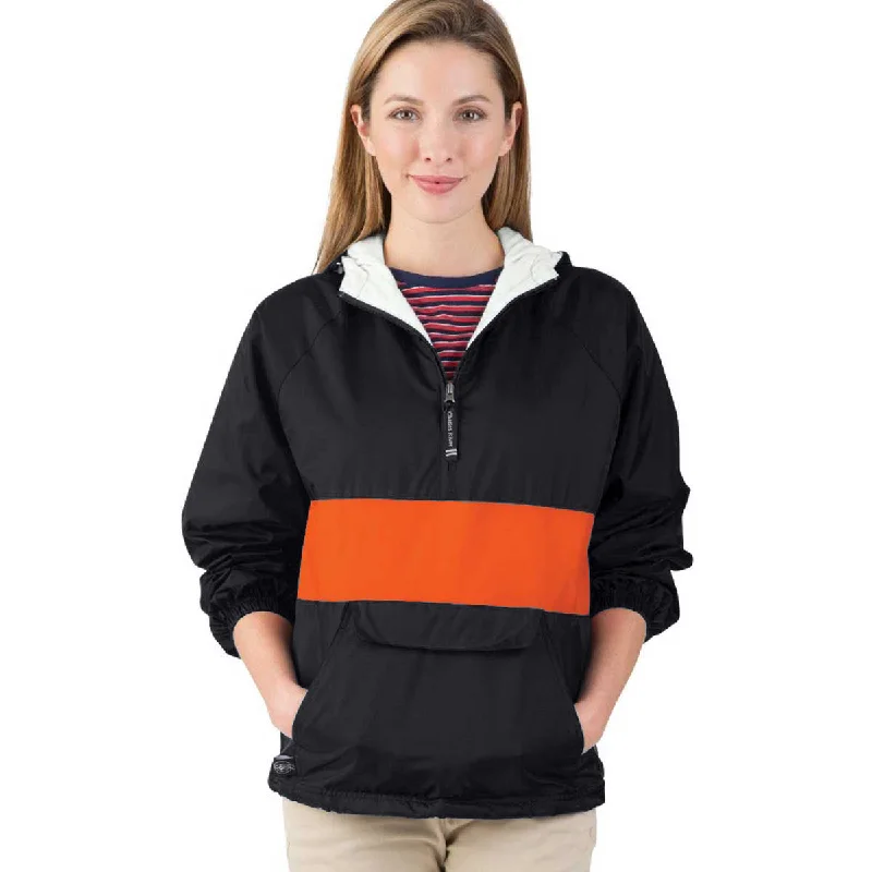 Charles River Unisex Black/Red Classic Charles River Striped Pullover