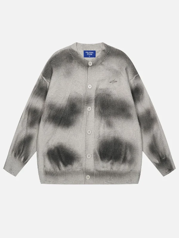 Aelfric Eden Tie Dye Distressed Cardigan