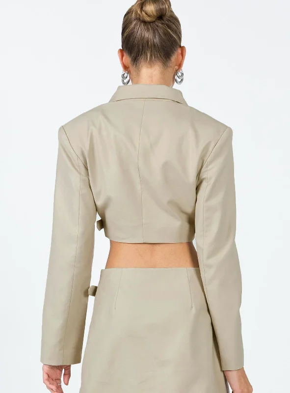 Anja Cropped Blazer Camel