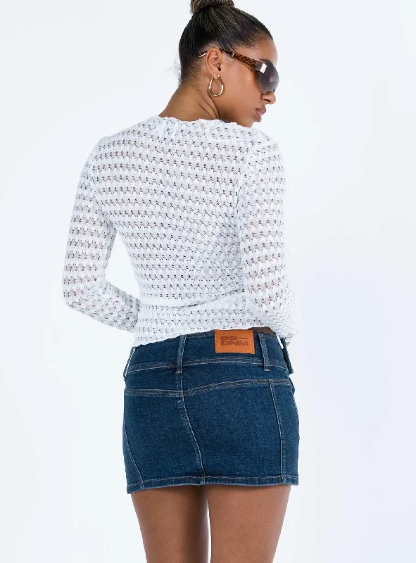 Brinkman Mini Skirt Dark Wash Denim