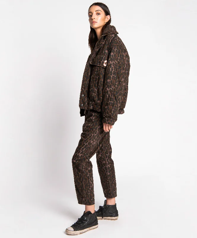 BRONZE LEOPARD PUFFA JACKET