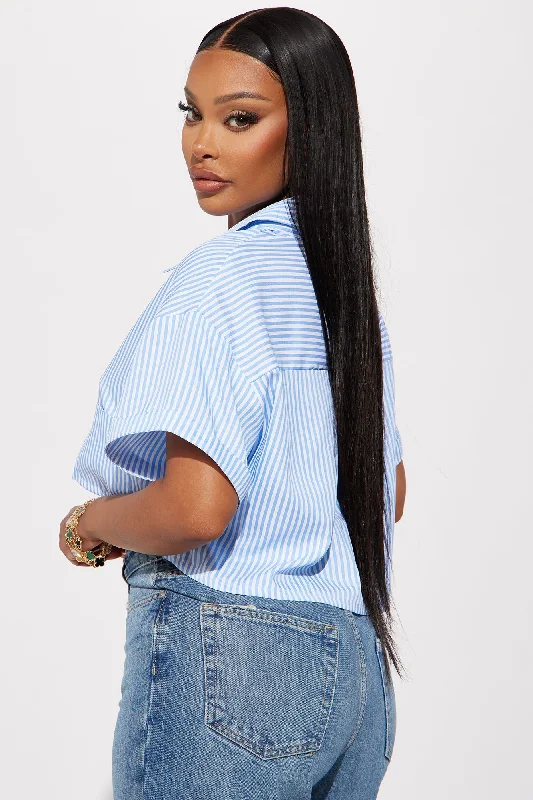 By The Bay Striped Shirt - White/Blue