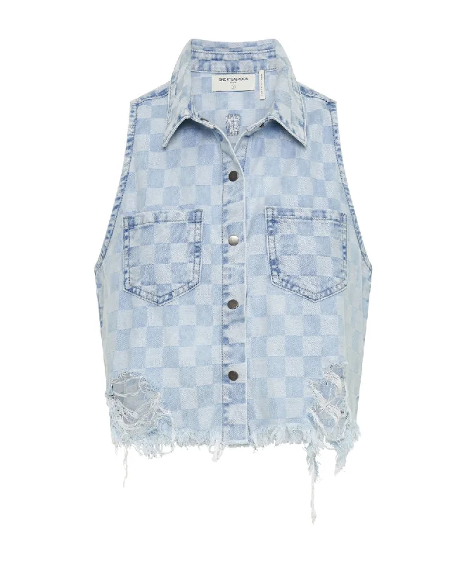 CHECKMATE DENIM BRAXTON TOP