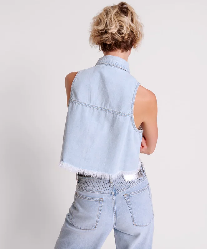 CLASSIC BLUE BRAXTON DENIM TOP