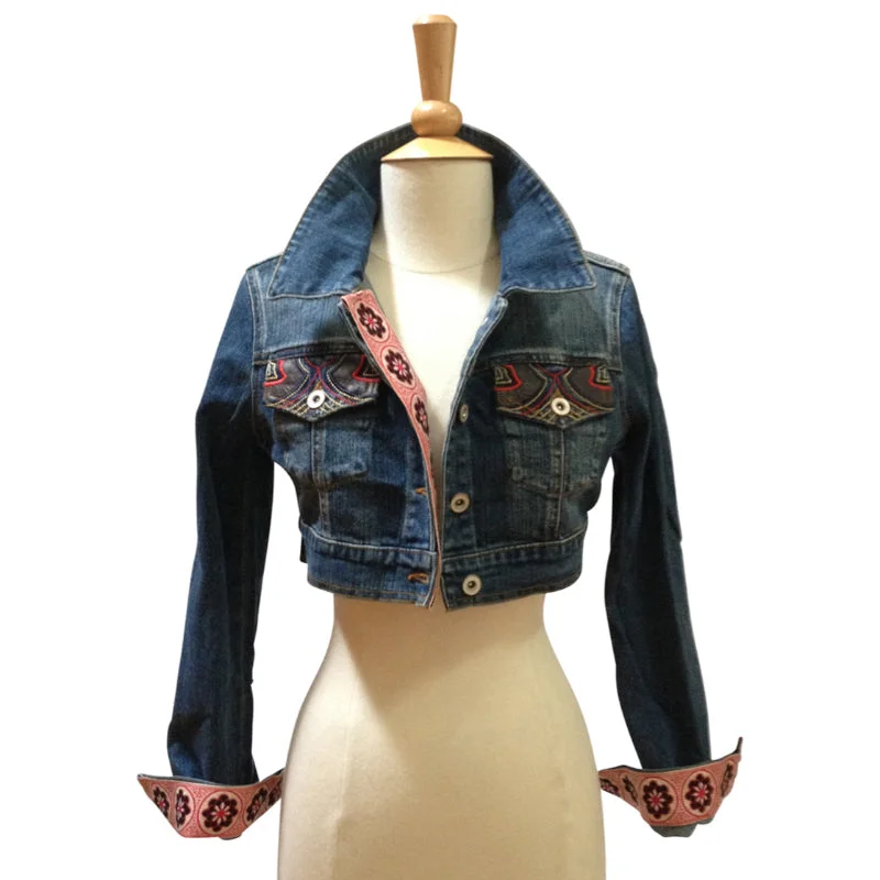 Cropped Denim Jacket (Medium Wash)