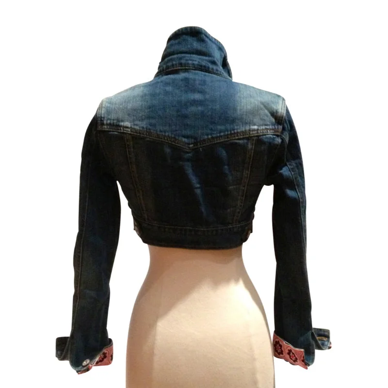 Cropped Denim Jacket (Medium Wash)