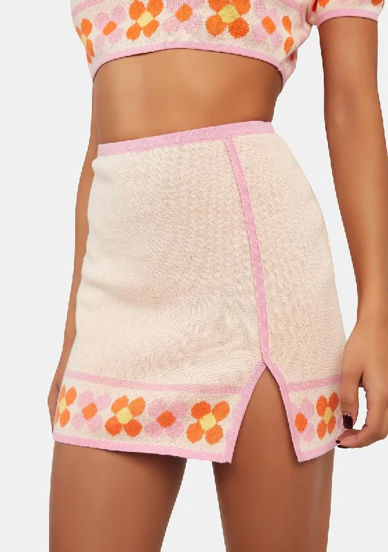 Daisy Border Mini Skirt