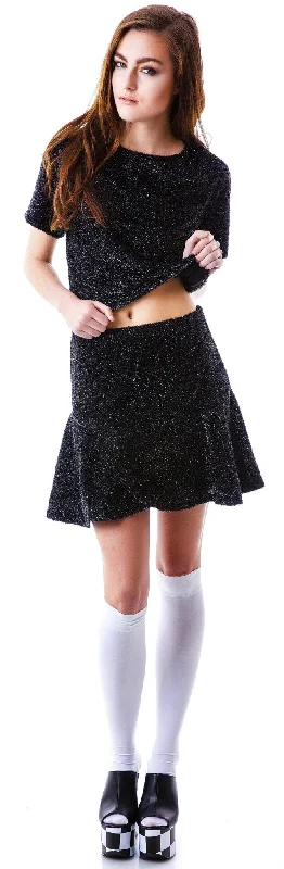 Dionne Fuzzy Skater Skirt