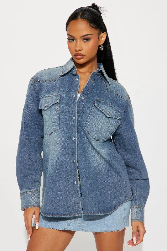 Drea Denim Shirt - Medium Wash