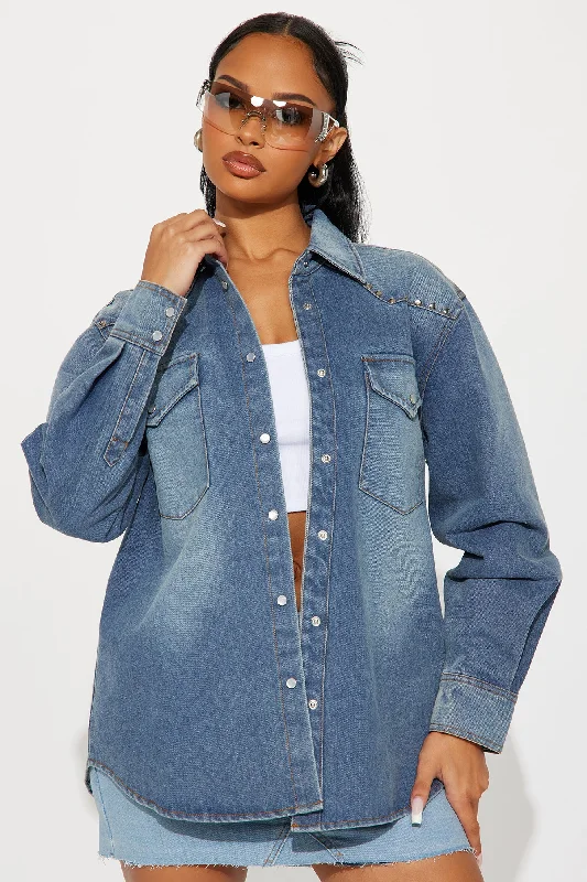 Drea Denim Shirt - Medium Wash