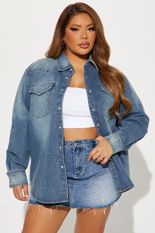 Drea Denim Shirt - Medium Wash