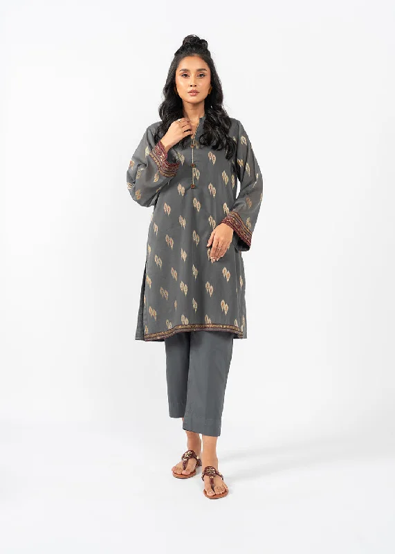 Dyed Embroidered Cambric Kurti