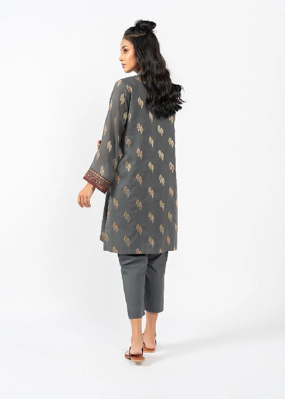 Dyed Embroidered Cambric Kurti