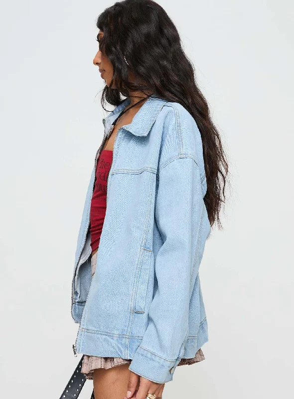 Goldsmith Denim Bomber Jacket Light Wash